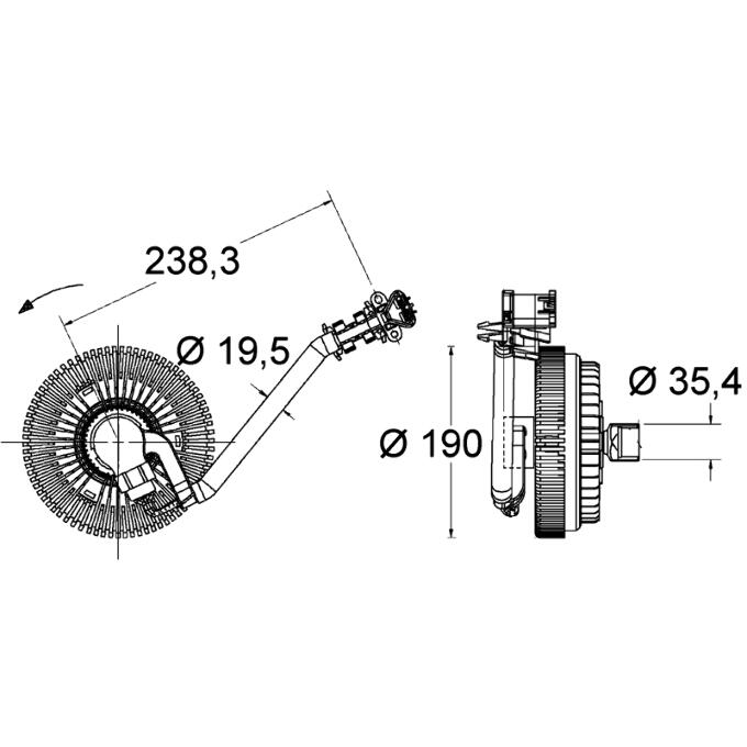 SAAB Engine Cooling Fan Clutch 25790869 - Behr Premium 376734021